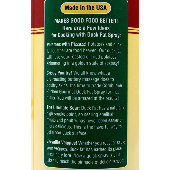 Cornhusker Kitchen Gourmet Duck Fat Cooking Oil Spray Non Stick Spray 7 Oz 00160