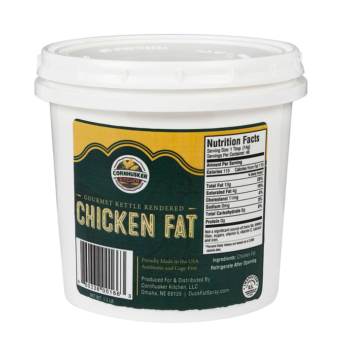 Cornhusker Kitchen Kettle Rendered Chicken Fat Made In USA Cage-Free 1.5 LB