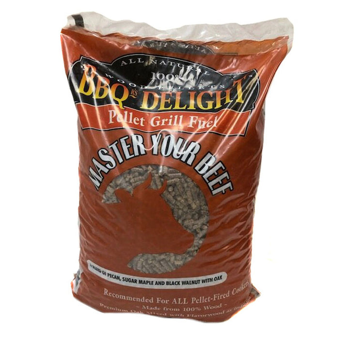 BBQr's Delight Master Your Beef Cooking Pellets 20lb Pecan Maple Black Walnut