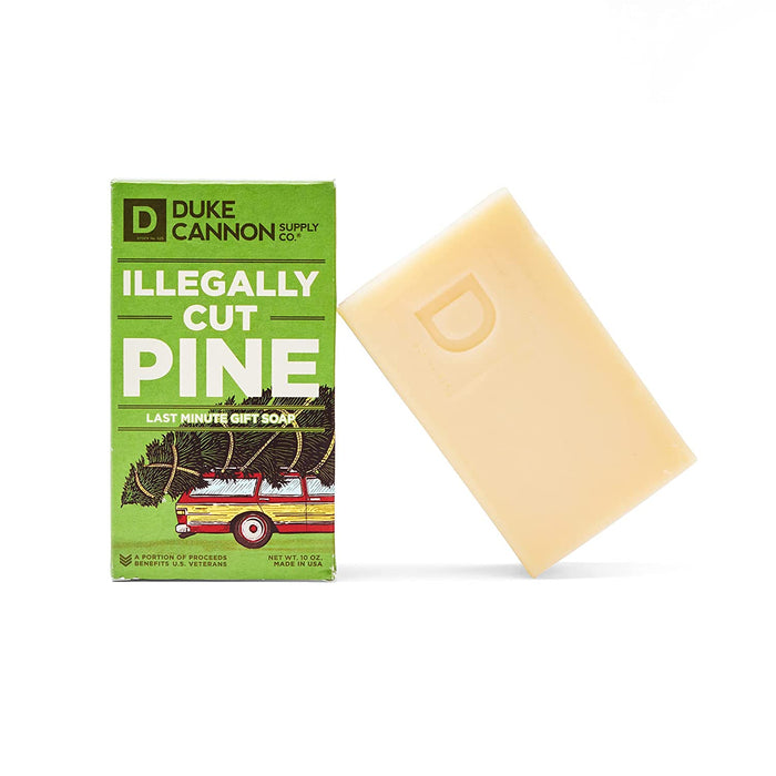 Duke Cannon Illegally Cut Pine Brick of Soap 10 Oz Bar Pine Scent Gift