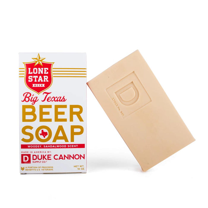 Duke Cannon Big Texas Beer Soap Large 10 Oz Bar Lone Star Sandalwood 02BTBEER1