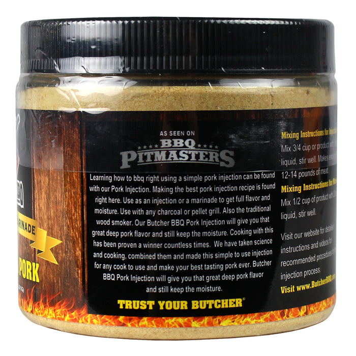 Butcher BBQ Pork Injection or Marinade 14.5 oz Deep Pork Flavor Gluten Msg Free