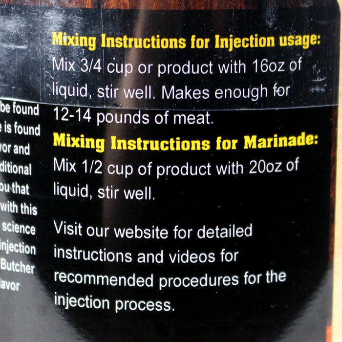 Butcher BBQ Pork Injection or Marinade 14.5 oz Deep Pork Flavor Gluten Msg Free