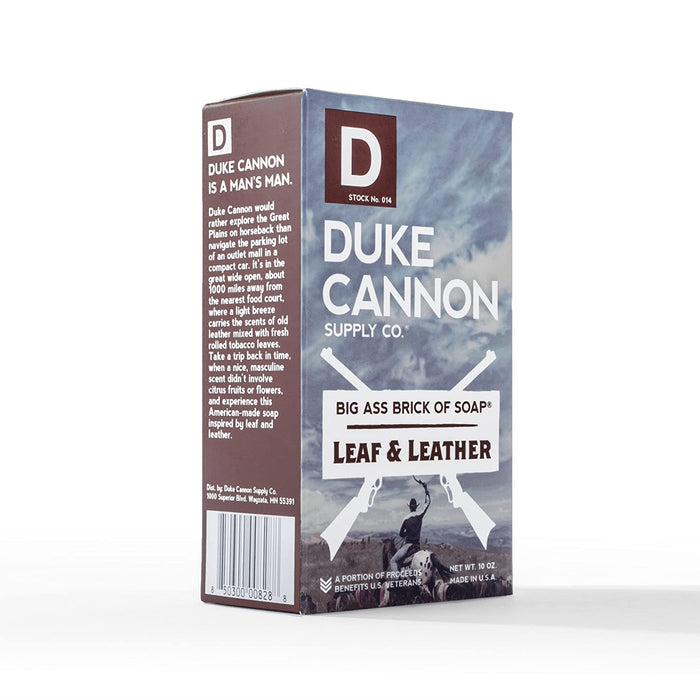 Duke Cannon Big Ass Brick of Soap 10 Oz Bar Leaf and Leather 03LEAFLEATHER1