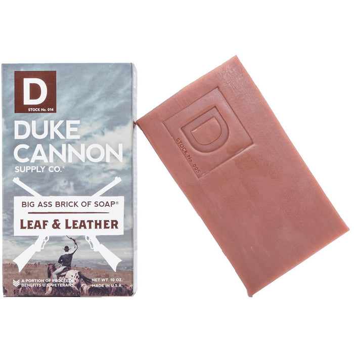 Duke Cannon Big Ass Brick of Soap 10 Oz Bar Leaf and Leather 03LEAFLEATHER1