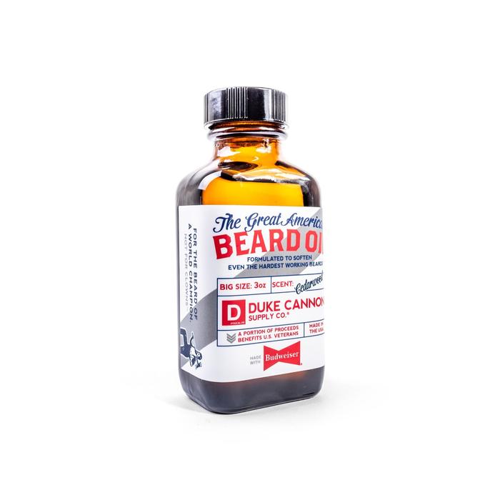 Duke Cannon Great American Budweiser Beard Oil 3 Oz Bottle 04BDOILBUDWEISER1