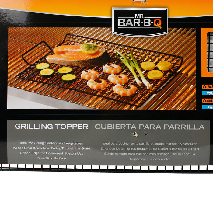 Mr Bar-B-Q Grilling Topper Cooking Grid Non-Stick With Handles 15 x 10 Inch