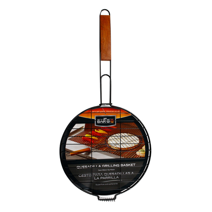 Mr Bar-B-Q Quesadilla Grilling Basket Non-Stick With Handle 12 Inch Diameter