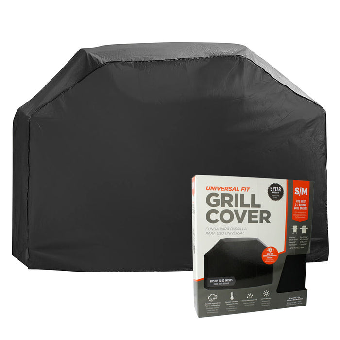 Universal Fit Small/Medium Grill Cover Durable Weather Resistant 60x20x45 Black