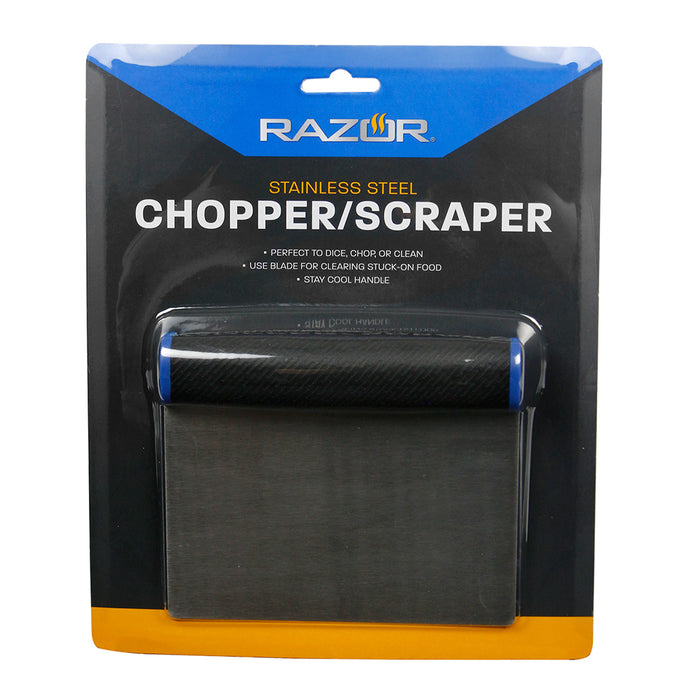 Razor Bench Scraper Chopper Stainless Steel Blade Rubber Grip Stay Cool Handle