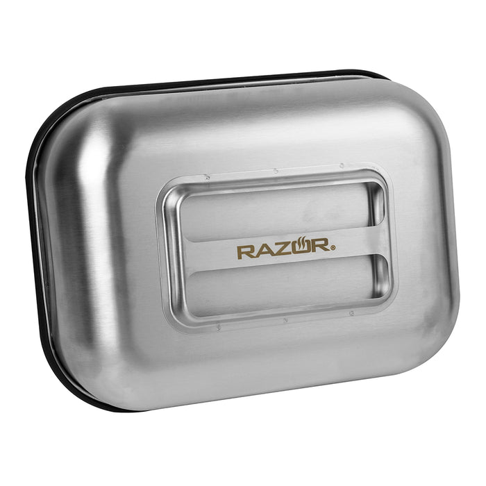 Razor 3-In-1 Griddle Dome Container Stainless Steel With Silicone Lid & Handle