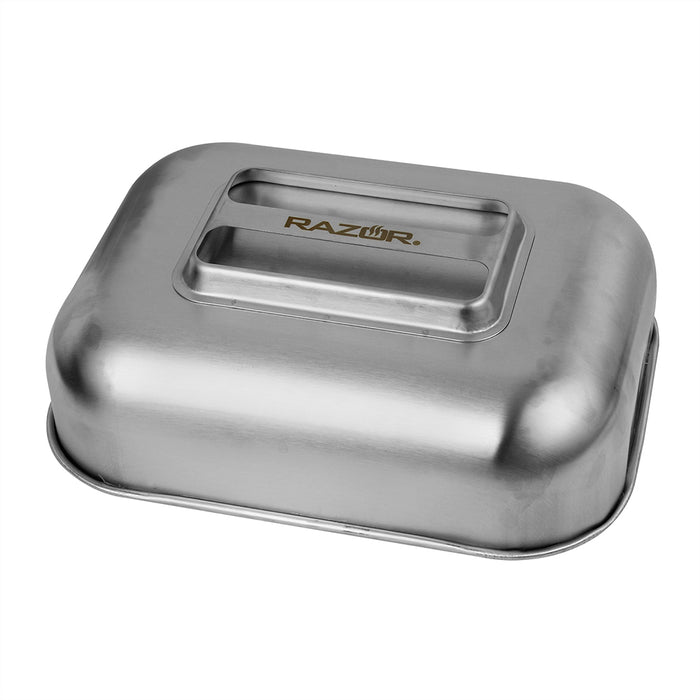 Razor 3-In-1 Griddle Dome Container Stainless Steel With Silicone Lid & Handle