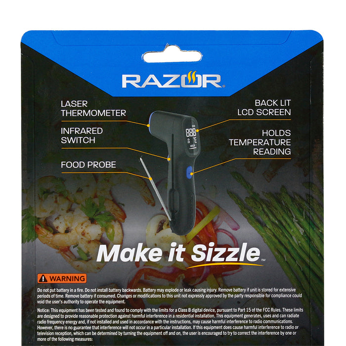 Razor Infrared Laser Digital Thermometer & Instant Food Probe W/ LCD Screen