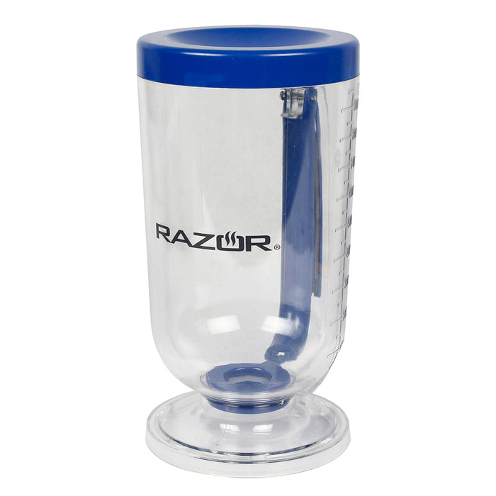 Razor Batter Dispenser With Squeeze Trigger And Non-Drip Valve 30 Ounce Blue