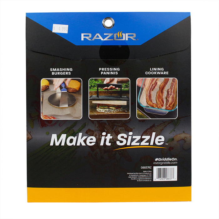 Razor Parchment Paper Non-Stick Liners Moisture-Resistant 8 x 8 Inch 50 Pack