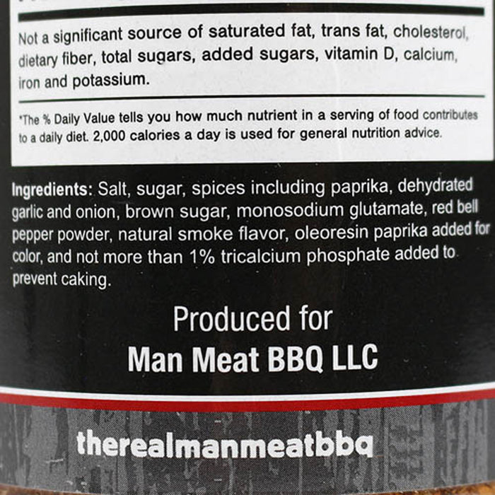 The Real Man Meat BBQ 14 Oz Texas Style Competition Rub Seasoning 11004-ManMeat