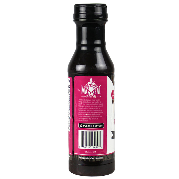 The Real Man Meat BBQ 16 Oz Sticky Sweet Competition BBQ Sauce 11019-ManMeat