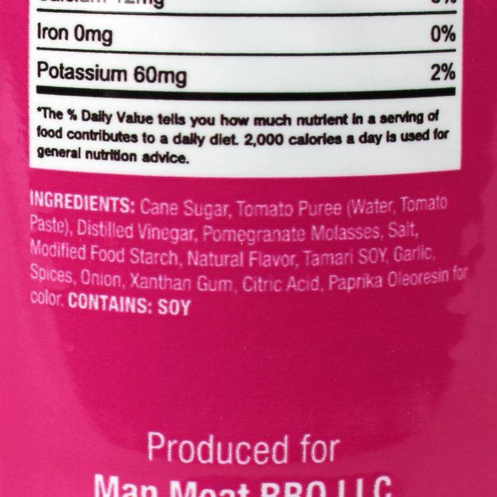 The Real Man Meat BBQ 16 Oz Sticky Sweet Competition BBQ Sauce 11019-ManMeat