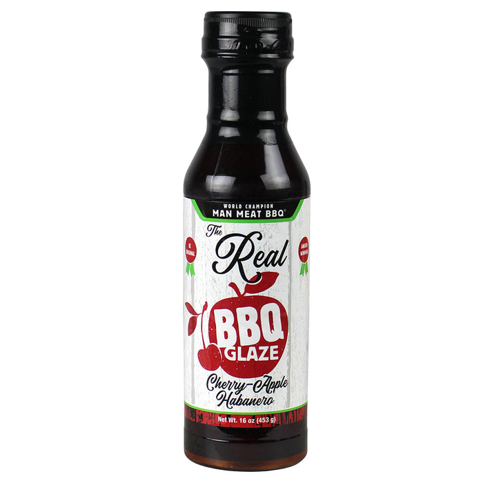 The Real Man Meat 16 Oz Cherry Apple Habanero BBQ Glaze 11020-ManMeat