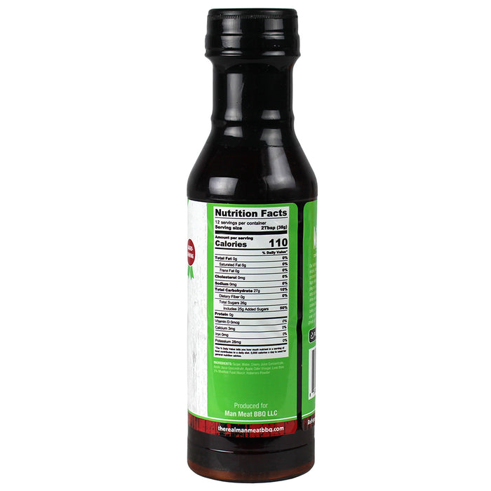 The Real Man Meat 16 Oz Cherry Apple Habanero BBQ Glaze 11020-ManMeat