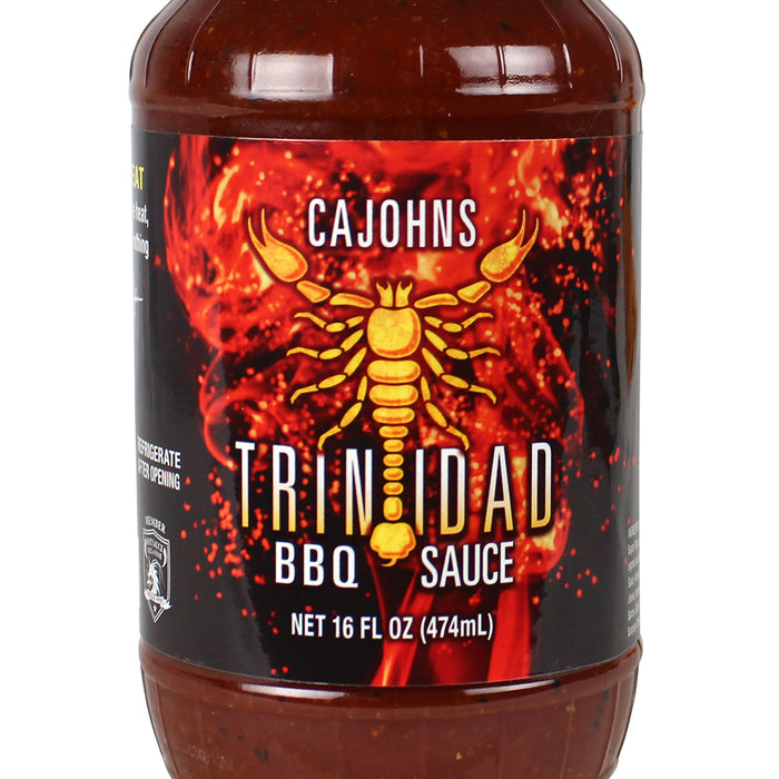 CaJohns Trinidad Scorpion BBQ Sauce 16 Oz Extreme Heat 1476