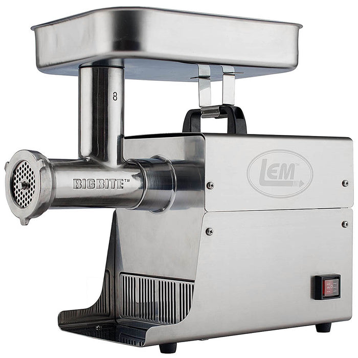 LEM #8 Big Bite Meat Grinder 0.5 HP Sturdy Rifled Head and Storage Drawer 17791