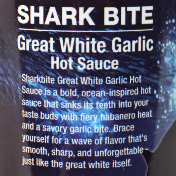 Sharkbite Great White Garlic Hot Sauce 5 Oz Habanero Pepper 1904