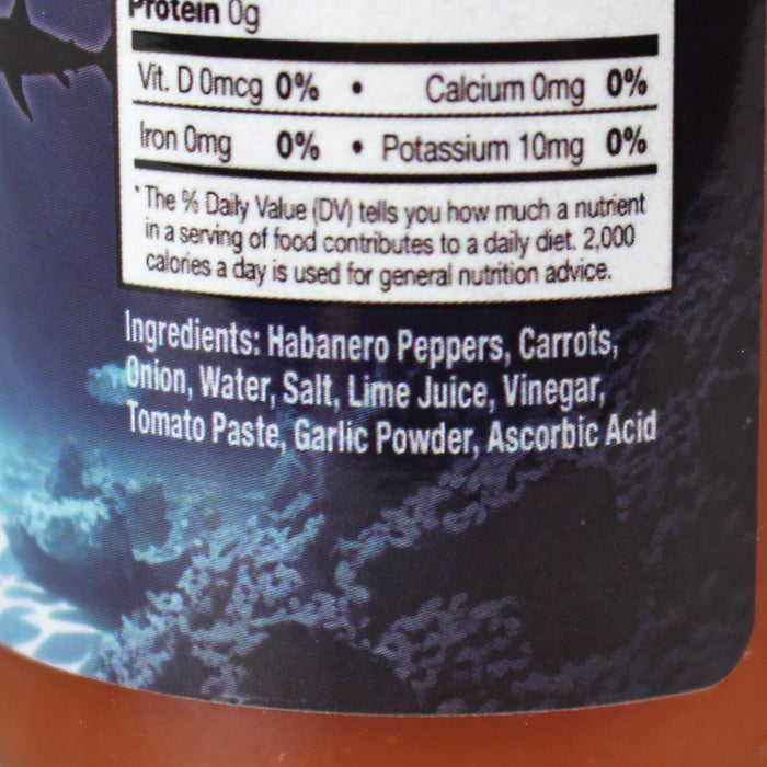 Sharkbite Great White Garlic Hot Sauce 5 Oz Habanero Pepper 1904