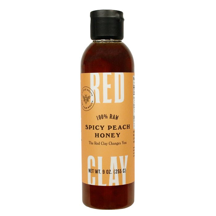 Red Clay Spicy Peach Honey Habanero Infused Sweet Heat Raw Gluten Free 9 Oz