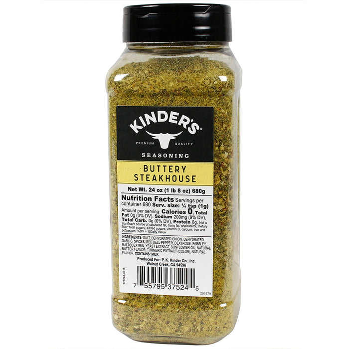 Kinder's Buttery Steakhouse Rub All Purpose Seasoning Beef Chicken 24 Oz Bottle