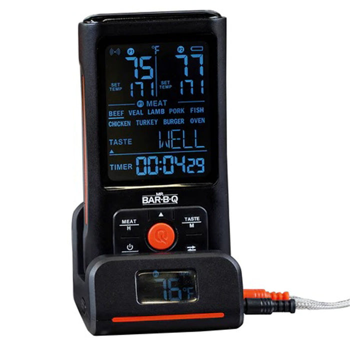 Wireless Remote Digital Thermometer Dual 2 Probe For BBQ Meat