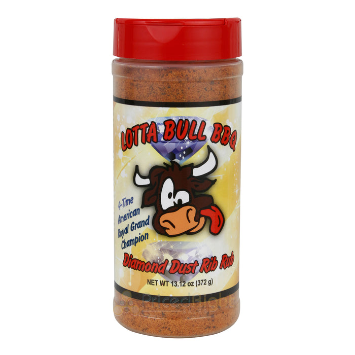 Lotta Bull BBQ Diamond Dust Rib Rub Seasoning Pork Chicken Beef 13.12 Oz Bottle