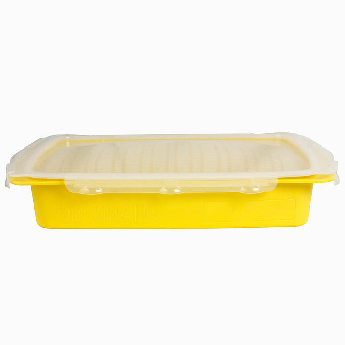 Mr Bar-B-Q Flip & Flavor Plastic Marinade Tray with Locking Lid Yellow 40252Y