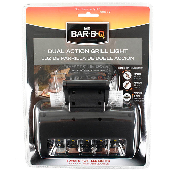 Mr. Bar-B-Q Dual Action Pivot Grill Light Bright LED 45° Head Rotation 40261Y