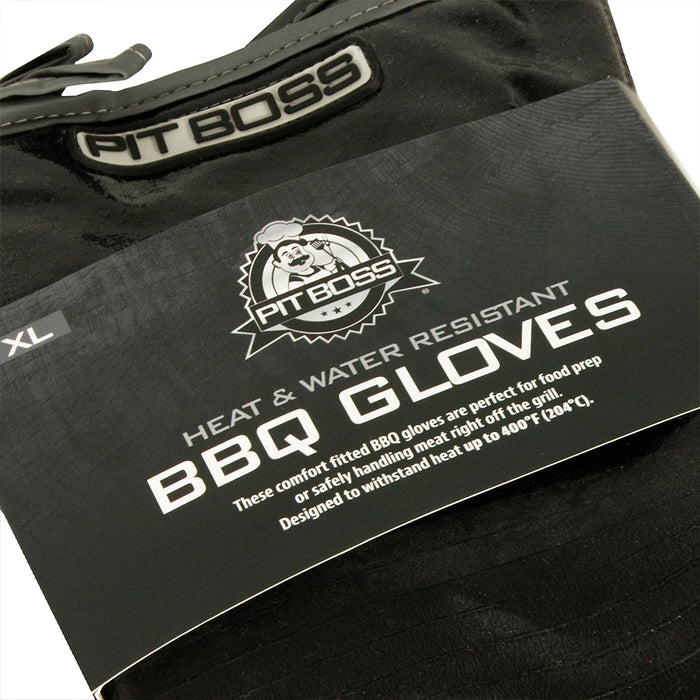 Insulated XL Nitrile BBQ Gloves Water and Heat Resistant Pit Boss 41060 Black