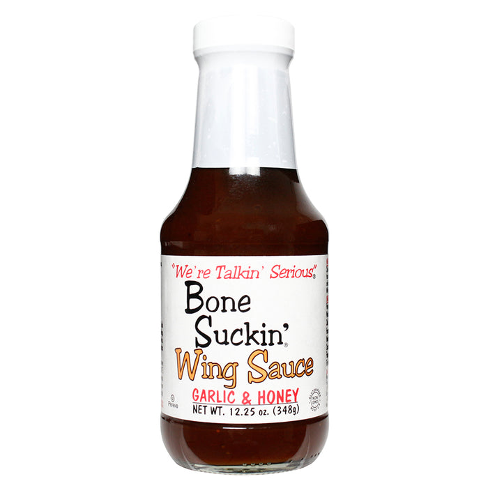 Bone Suckin All Purpose Wing Sauce Garlic & Honey Gluten Free Non Gmo 12.25 Oz