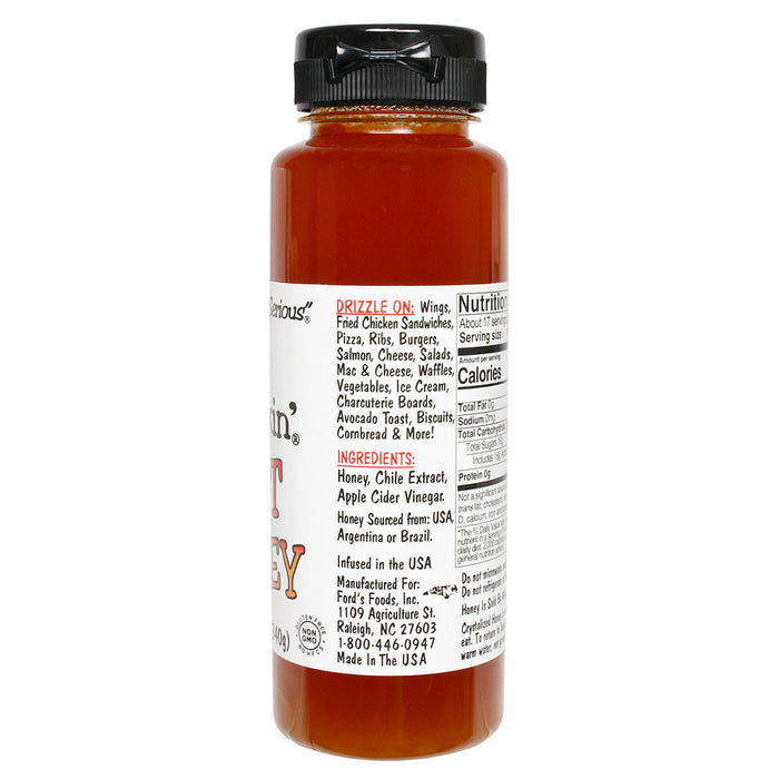 Bone Suckin' Extra Hot Honey Condiment Gluten Free Non GMO No HFCS 12 Ounce