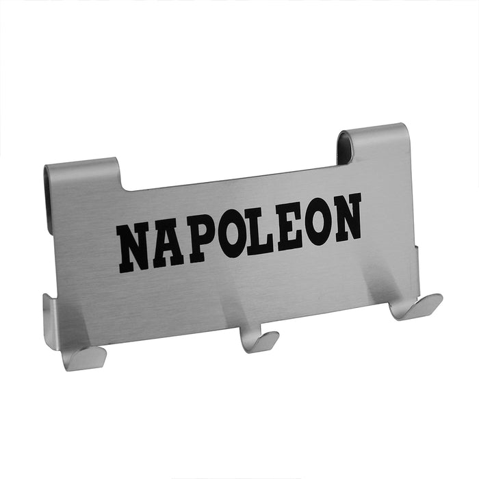 Napoleon Kettle Grill Tool Hanger Stainless Steel W/ Hook-Mount & 3 Tool Hooks