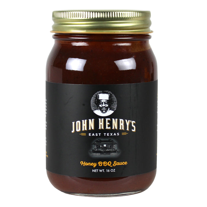 John Henry's Store Honey BBQ Sauce 16 Oz Jar East Texas 55128