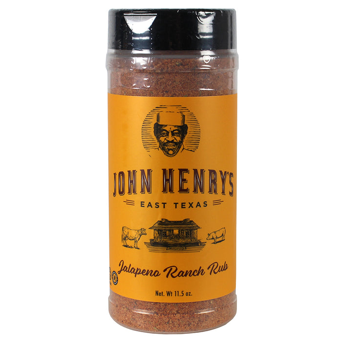 John Henry's Jalapeno Ranch Rub Seasoning Ribs Brisket Veggies 11.5 Oz Bottle