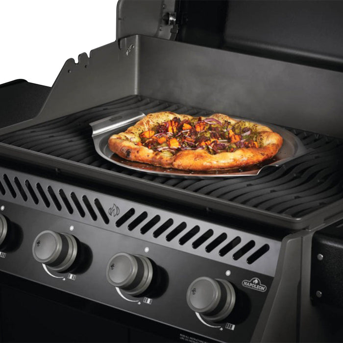 Napoleon Pizza Pan Topper With Handles Stainless Steel 14 Inch Dishwasher Safe