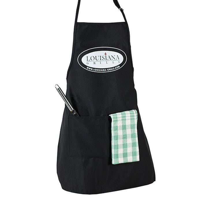 Louisiana Grills Apron with Large Pockets Adjustable Strap Black 58009