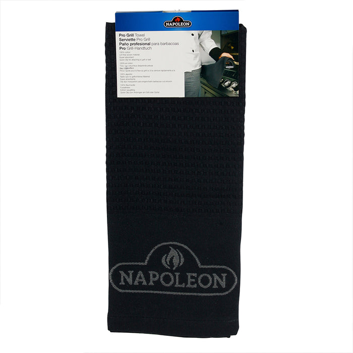 Napoleon Pro Grill Towel Lint-Free Cotton W/ Clip For Grill Or Belt 18 x 28 Inch