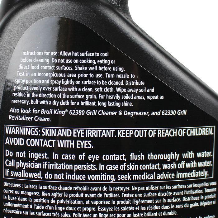 Broil King Stainless Steel Grill Polish 24 Oz Non-Aerosol Pump Bottle 62385