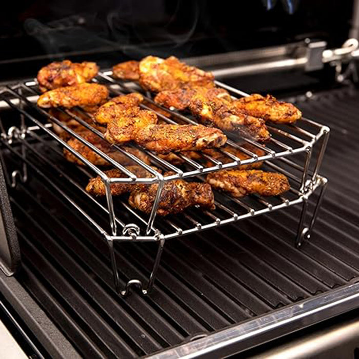 Broiling Grill Rack Broil King Stack-A-Rack Grill Rack Stainless Steel for 63106 Roasting ...