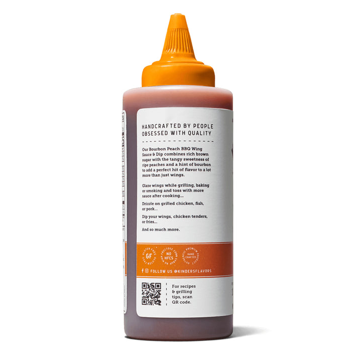 Kinders Bourbon Peach BBQ Wing Sauce 15.5 Oz Gluten Free No HFCS 65506