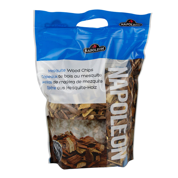 Napoleon Mesquite Wood Chips Southwest Flavor Kiln Dried All-Natural 2.5 Pound