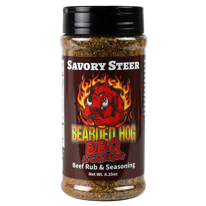 Bearded Hog BBQ Savory Steer Beef Rub & Seasoning 8.25 Oz No MSG 694685184096