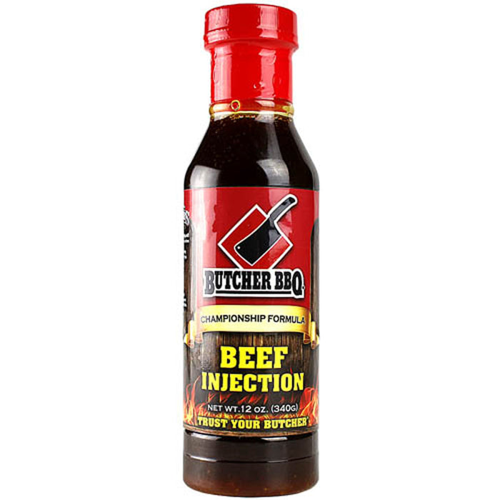 Butcher BBQ Liquid Beef Brisket Injection 12 oz. Bottle Gluten and MSG Free