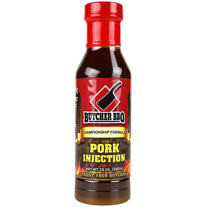 Butcher BBQ Liquid Pork Injection Marinade 12 oz Gluten and MSG Free